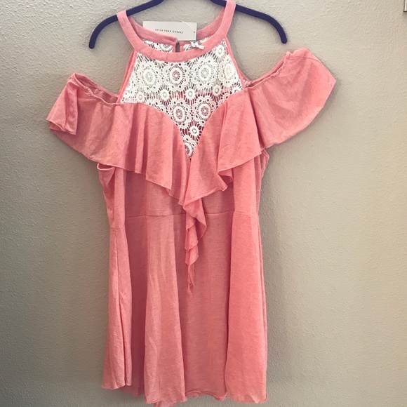 NWT Rosegal Peach Women’s Cold-Shoulder Top (5X) - Picture 3 of 16